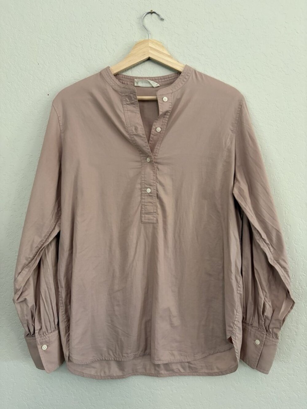 Everlane Blouse In Dusty Rose Pink 100% Supima Cotton Sz 4